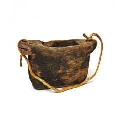 Vintage pojemnik z drewna naczynie na olej/latarnia M